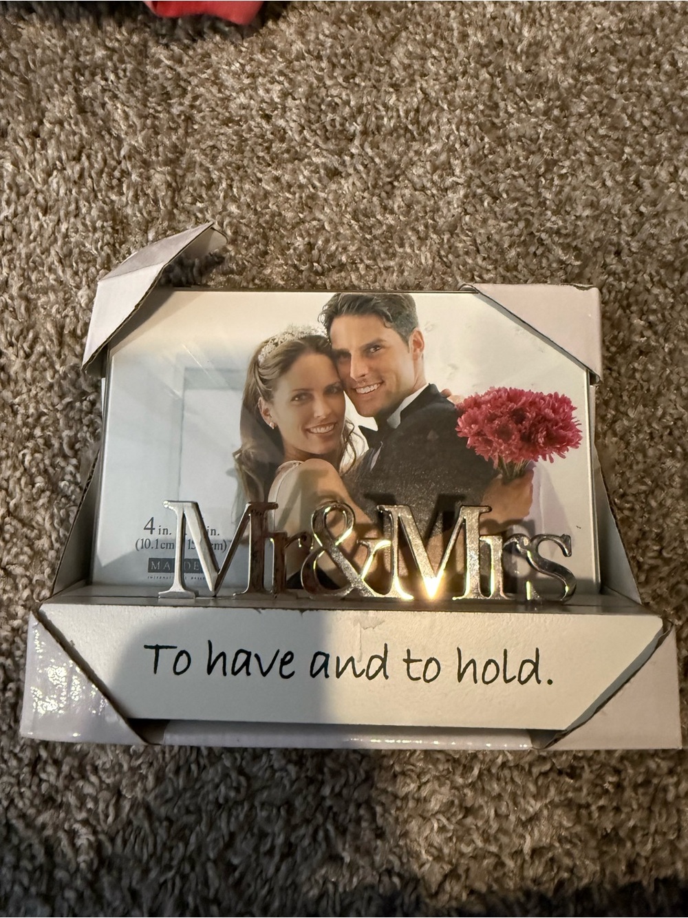 Malden Mr. & Mrs. Metallic Silver Wedding Photo Frame